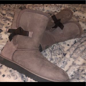 UGG Gray Short Boots with Knot size 11